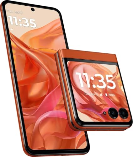Motorola razr | 2024 | Cricket | Made for US 8/256GB | 50MP Camera | Spritz Orange (Renewed)
