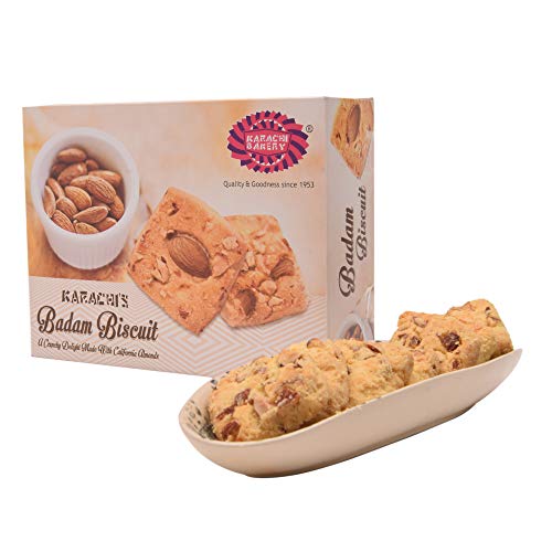 Image of Karachi Bakery Badam Biscuits, 400 g /300 g (Weight May Vary) (Pack of 3)