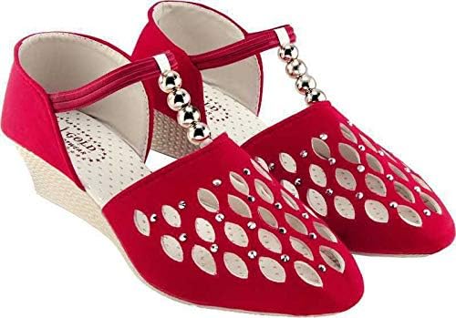 Beautiful Comfortable Stylish Maroon wedges heels for Women Sandals (B0CM3VW819) Amazon Price History, Amazon Price Tracker