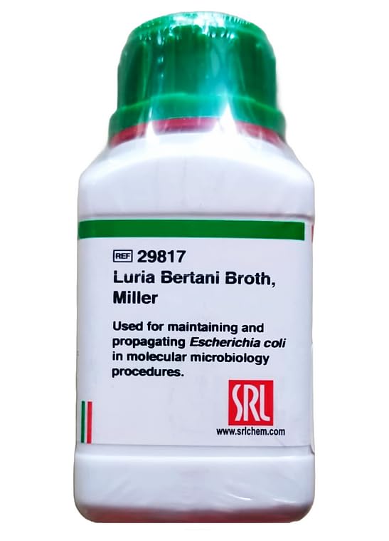 Image of SRL Luria Bertani Broth, Miller, 100GM, Storage: 8 to 25C (Cool & Dry Area), Shelf Life: 36 Months for laboratory use
