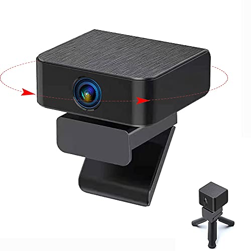Conference Camera Auto Tracking Webcam 1080P Full HD Web Camera with Microphone QuickCam Intelligent Motion Tracking Camera,360Â°Rotation Smart Tracking Streaming Webcam (Black AI Camera)
