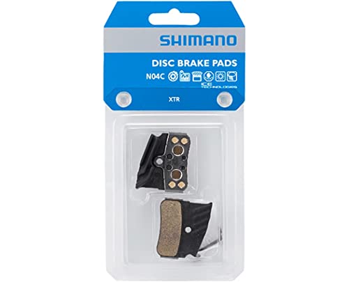 SHIMANO N04C disc pads and spring, alloy/stainless back with cooling fins, metal sintered, Black, One Size - Image 2