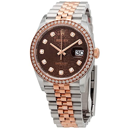 Rolex Datejust 36 Automatic Diamond Brown Dial Watch 126281CHDJ
