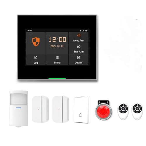 Meichoon Sistema De Alarma Para Seguridad Del Hogar, 8 Piezas, Wifi, Pantalla Táctil Inteligente, Antirrobo, Alarma Antirrobo Con Detector De Movimiento, Sensor De Puerta Ventana, Notificación De Meichoon Sistema De Alarma Para Seguridad Del Hogar, 8 Piezas, Wifi, Pantalla Táctil Inteligente, Antirrobo, Alarma Antirrobo Con Detector De Movimiento, Sensor De Puerta Ventana, Notificación De