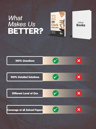Image of Disha 23 Year-wise SBI Clerk Prelim & Main Exams Previous Year Solved Papers (2025 - 2009) 7th Edition | General Banking