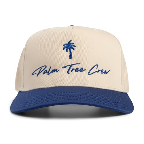Image of Palm Tree Crew Men's Adjustable Snapback Embroidered Logo Crew Hat
