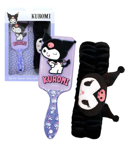 Joy Toy Kuromi Set brosse et bandeau en peluche dans un emballage cadeau