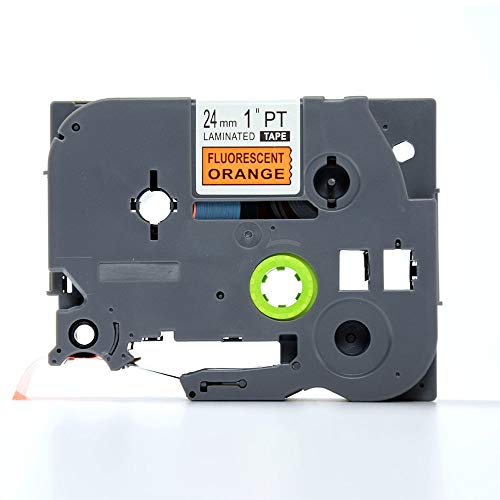Cassette TZe-B51 noir sur orange fluo 24mm ruban laminé pour Brother P-Touch TZ-B51