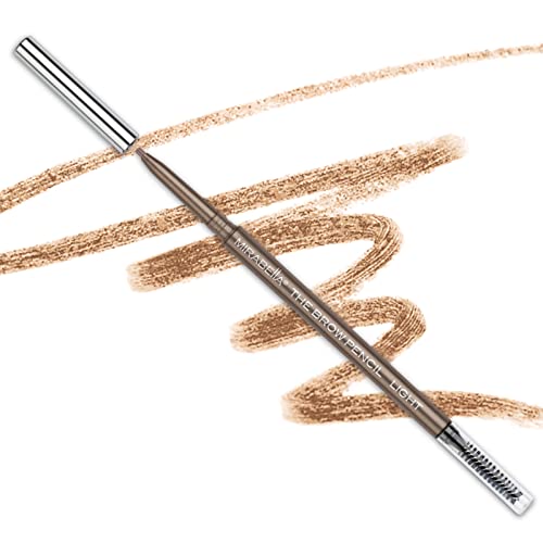 Mirabella Beauty Brow Pencil, Light - Ultra-Fine Point Precision Eyebrow Pencil - Rich Blendable Color Sculpts and Fill In Brows Naturally - Long-Lasting, Smudge-Proof and Waterproof Formula