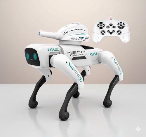 Image of AI Smart Robot Dog Toy 2-in-1 Programmable RC & App Control | Voice Command, Music, Dancing, Storytelling, Water-Bomb Launcher | Interactive STEM Educational Puppy for Kids 6-12