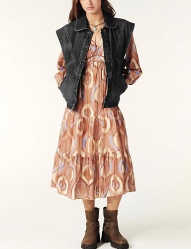 Tanming Women's Denim Vest Cap Sleeve Casual Jean Jacket Oversized Button Down Jean Waistcoat2