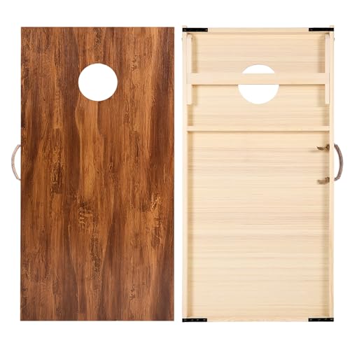 Image of Sportdo 4x2 ft Solid Wood Cornhole Set with 8 Bean Bags, Regulation Size Cornhole Board Set for Adults, Cornhole Game Set for Tailgate Backyard Toss Games Indoor&Outdoor Activities