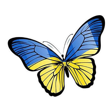 BGGGG Ukrainian Flag Vinyl Car Sticker Cover