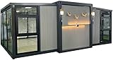 Aanpasbaar klein huis geprefabriceerd huis mobiel prefab klein huis 20ft snelle installatie standaard perfect huis om in te wonen, ideaal voor hotel, kantoor, tuinhuis