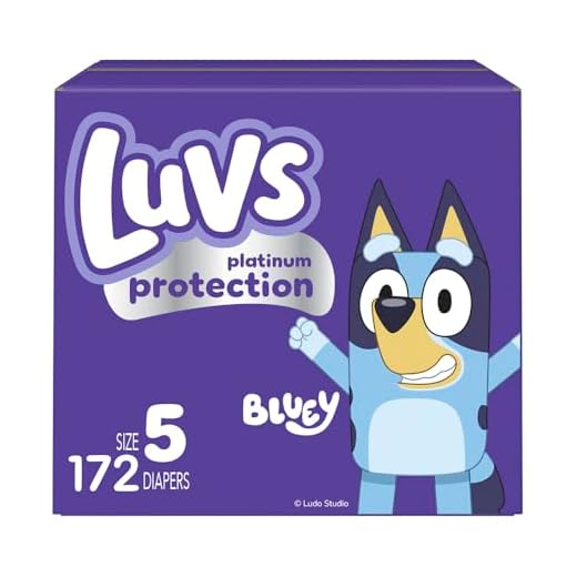 Luvs Diapers - Size 5, 172 Count, Bluey Platinum Protection Baby Diaper