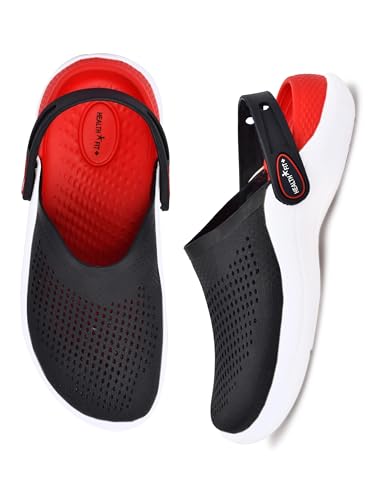 Image of HEALTH FIT Super Soft Comfortable Adjustable Back Strap Men's Classic Casual Sports Clogs Clogs |Waterproof Anti Skid & Lightweight Cushioned Stylish Clogs Mules for Use Gents & Boys HF154