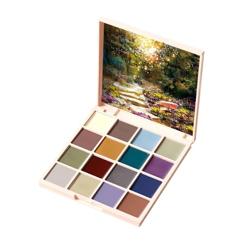 Esmalte de uñas de gel sólido, paleta de 16 colores para uñas, paleta de manicura, esmalte de uñas de gel sólido, pegamento para mujeres y niñas, salón de casa