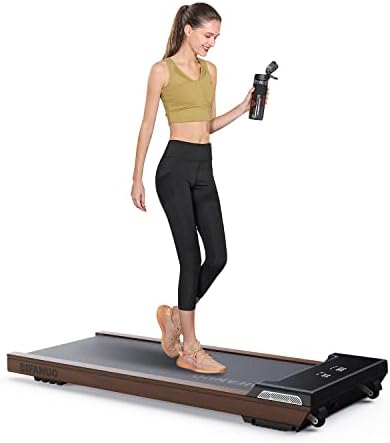 Binfanuo Under Desk Treadmill, 2.25HP Walking Treadmill with 265lb Weight Capacity, Portable Walking Pad Design, Desk Treadmill for Home Office with IR Remote Control