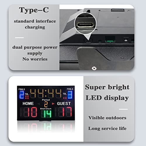 Marcador electrónico digital para baloncesto con control remoto miniatura 3