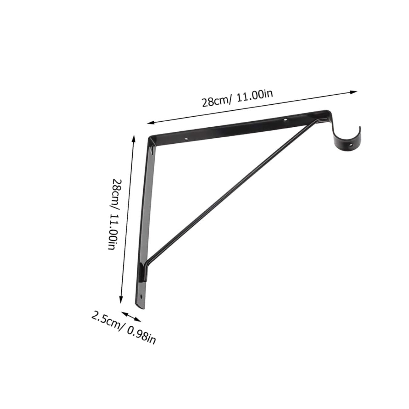 POPETPOP 2pezzi Staffe Da Muro Metallo Supporto Per Mensole Design Robusto e Elegante Per Garage Casa e Ufficio Facile Installazione e Ottima Capacità Di Carico