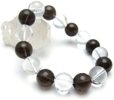 [機縁パワーストーン]パワーストーンブレスレット(メンズ) スモーキークォーツAAAA12ミリ クリスタル(水晶)AAAAA(4月誕