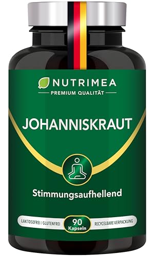 Johanniskraut Kapseln Hochdosiert - Zertifiziert, Laborgeprüft und 100% Vegan...