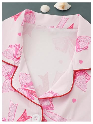 Image of Verdusa Pajamas For Women Set 2 Piece Summer Pajama Sets Cute Pjs Lounge Matching Button Shirt with Shorts