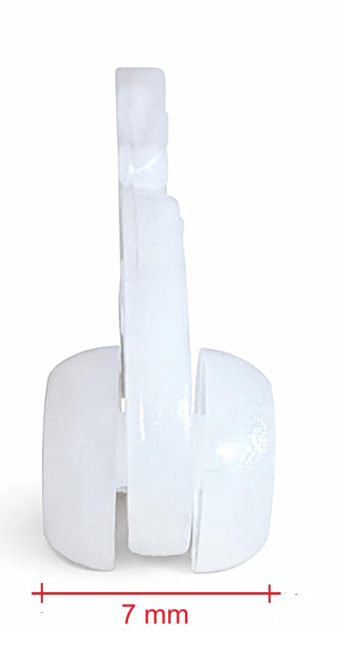 di alta qualità rotoli, gancio pieghevole, tenda roellchen, interno Ruote – Bianco 8 mm – 1000 pezzi