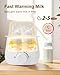 Bottle Warmer, Fast Baby Bottle Warmer for Breastmilk or Formula, 8-in-1 Milk Warmer for Baby, Smart Temperature Control, Sterili-zing, Heat Food, Double Bottle Warmer for All Bottles
