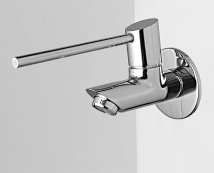 THOISEWELT Hospital Medical Labortory Kitchen Sink Wash Basin Long Body Bib Cock Long Handel Brass Material Chrome Finish (LC-108-115)