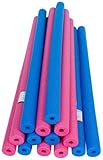 12 Pack Pink and Blue Pool Noodles Hollow Foam Swim Noodles Bright Colorful Foam Noodles for Swimming Floating and Crafts