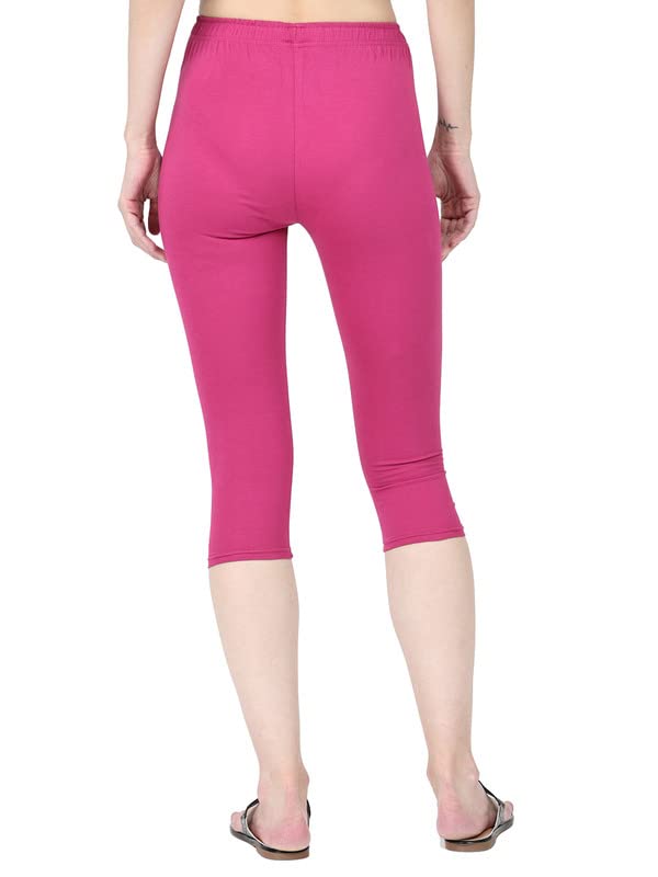Image of Robinbosky Premium Stretchable Cotton Capri Legging for Women | Suitable for Formal wear & Casual wear | High-End Elastic Makes. The Leggings Squat Proof and Durable for Travel, Yoga, & Workout.