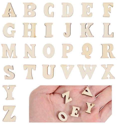 208Pcs Wooden Alphabet Letters, 15mm Wooden Letters for Craf