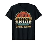 60 Year Old Gifts October 1961 Limited Edition 60th Birthday T-Shirt