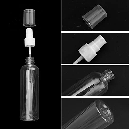 36 Pack 4oz Spray Bottles Plastic, Fine Mist Clear Spray Bottles Bulk, Empty Plastic Spray Bottles Reusable for Cosmetic with 10 Funnel, 10 Labels3
