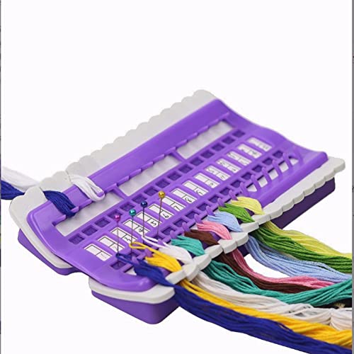 Image of Floss Organizer Embroidery Kit, Stitch Tool 30 Position Stitch Needles Holder Thread Organizer Sewing Tools Embroidery Thread Organizers Shelf (Green)