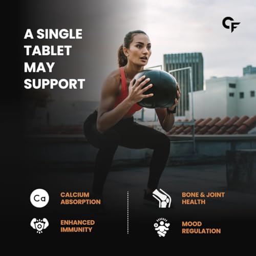 Image of Carbamide Forte Vitamin D3 K2 Supplement | Vitamin K2 MK7 to Support Bone & Heart Health | Veg D3 - Lichen - 10 Tablets