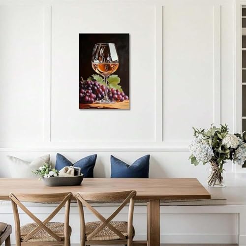 Tableau nature morte raisins violets déco murale grand format - 3