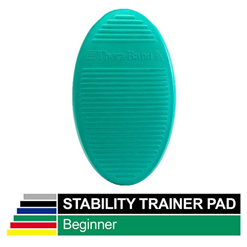 TheraBand Stability Trainer Pad, Beginner Level Green Foam Pad, Balance Trainer & Wobble