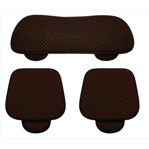 Image of AURAFRESH Car Seat Protector Cushions Cover, Airbag friendaly. (Brown, 3PC Front& Rear SEAT)