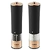 Tower T847003RB Electric Salt and Pepper Mill, Stainless Steel, Soft-Touch Body, Rose Gold and Black