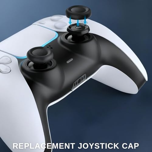 Image of 8PCS for PS5 Controller Thumb Grips, Replacement Joystick Caps Controller, Thumb Grip Enhanced Grip and Control, Black, Ideal for Extended Gaming Sessions, Competitive and Casual Gamers