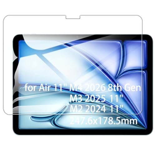 Kepuch 2�p�b�N �����K���X �X�N���[���v���e�N�^�[ �Ή� iPad Air 11" M4 2026 8th Gen/M3 2025/M2 2024 247.6x178.5mm