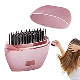 kinrguiyuez Kabelloser Haarglätter, tragbarer Anti-Verbrühungskamm, heißer Haarglätter Kamm, für lange kurze Männer, Frauen, Reisen, Zuhause, täglich, Salon, Morgen, Date, Nacht, Arbeit, Party