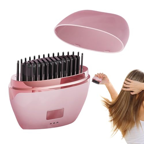 Ruwshuuk Cepillo alisador de pelo inalámbrico | Accesorios de peluquería 3 temperaturas | Peine de pelo largo corto para hombres y mujeres de viaje diario salón mañana noche