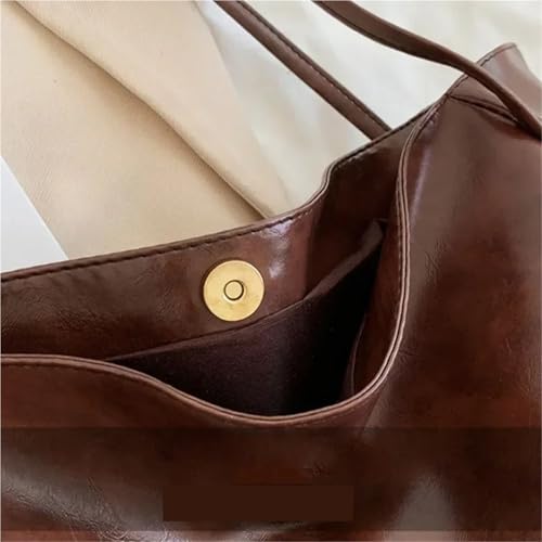 Fashion Underarm Pouch Large Capacity Soft Pu Leather Shoulder Bag Retro Crossbody Bag Casual Women Tote Bag2