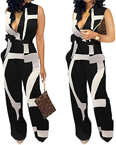 SeNight Jumpsuits for Girls Elegant Lengthy Sleeve Attractive V Neck Informal Lengthy Huge Leg Pants with Pockets Belt 4 418ouAfzW8S. AC