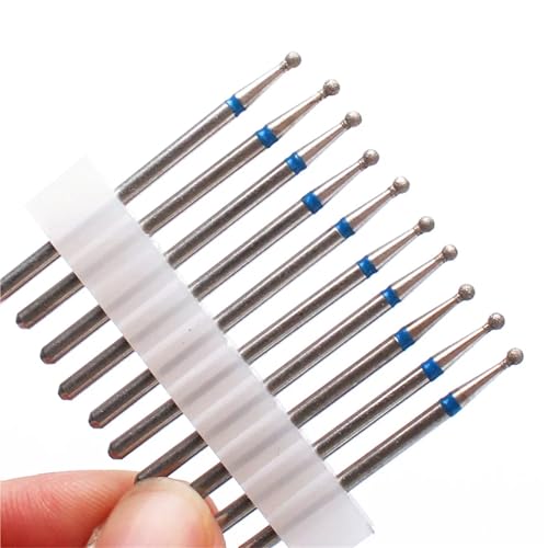 Mozulon 電動マニキュアマシン用ダイヤモンドフライスカッターネイルドリルビット10個セットキューティクルクリーンファイル機器アクセサリー(10PC-NO16)