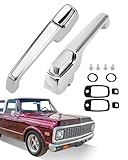 Metal Outside Door Handles (Pair), Compatible with 1967-1972 Chevy C/K 10 20 30, GMC C/K 15 25 35 1500 2500 3500 Pickup Jimmy Blazer, Chrome Exterior Front Left & Right Side, Replace# ‎3927895 3927899