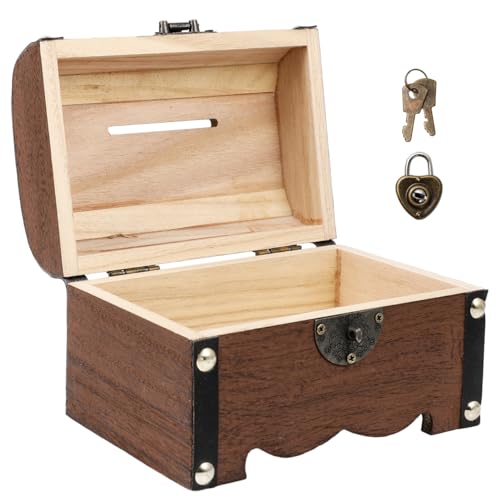 Listado de Cofres , tabla con los diez mejores. 41 Ciieeo Caja De Almacenamiento Vintage con Candado Alcancía Cofre del Retro para Decoración Y Ahorro para Cumpleaños Y Aniversarios